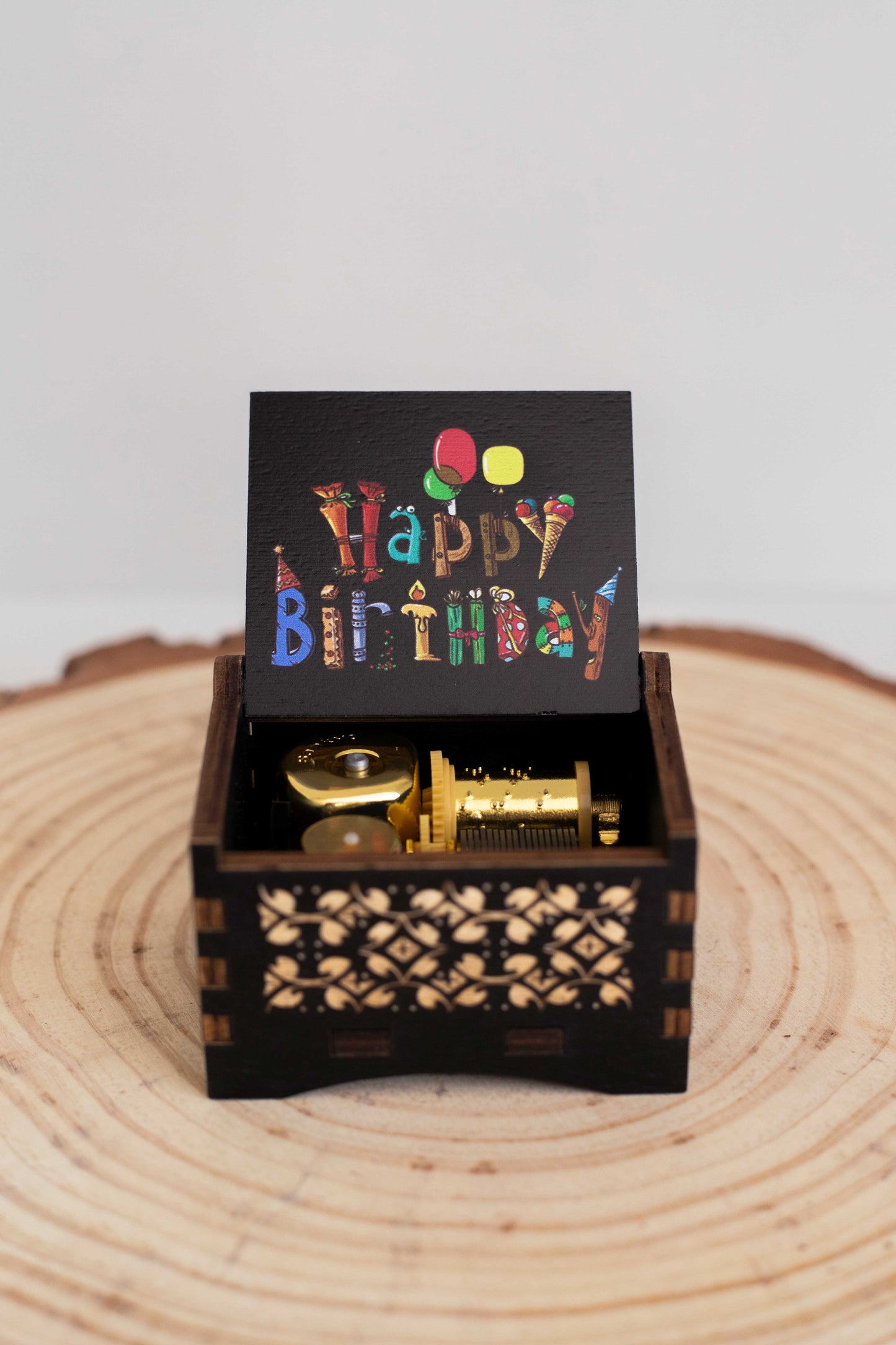 Happy Birthday (Golden N) - Cajita Musical