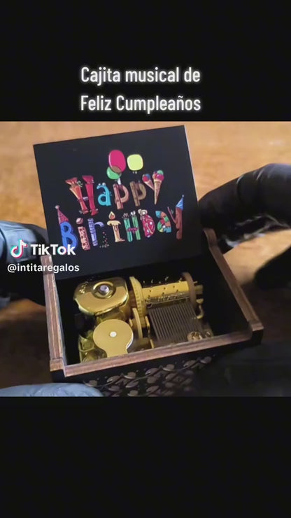 Happy Birthday (Golden N) - Cajita Musical